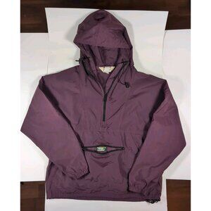 L.L.BEAN Purple Nylon Half Zip Top Size Small